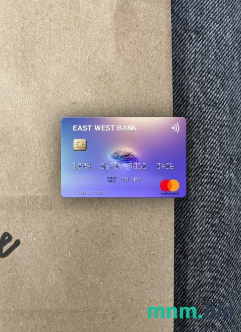 USA East West bank wygląd zdjęcia mastercard skan PSD + zdjęcie